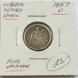 1957-O SEATED DIME