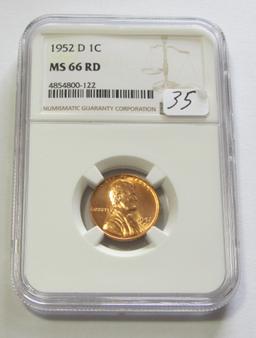 1952-D WHEAT NGC 66