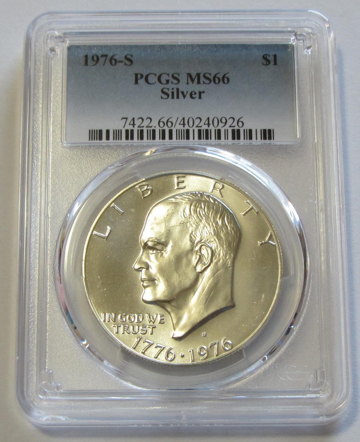 $1 1976-S SILVER IKE PCGS 66