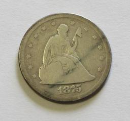 1875-S SEATED 20 CENT PIECE