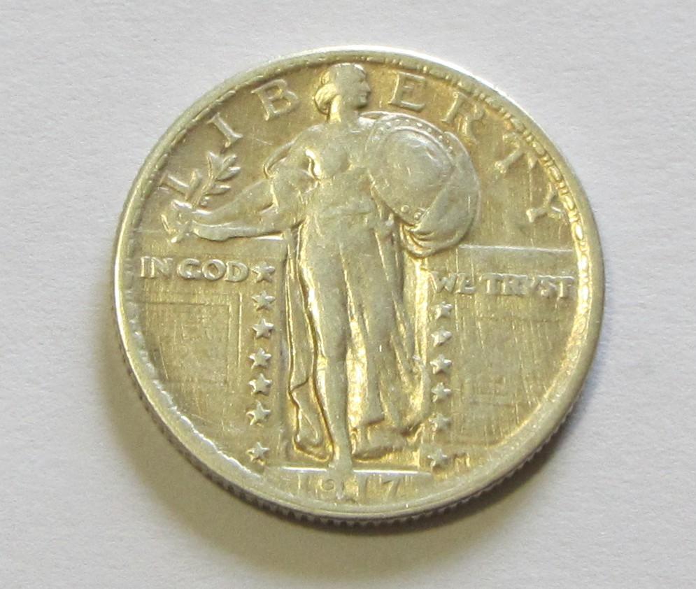 BETTER DATE 1917 STANDING QUARTER