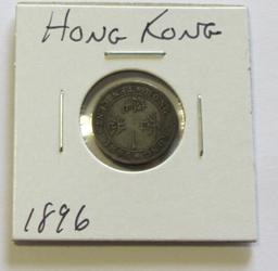 1896 SILVER 10 CENTS HONG KONG