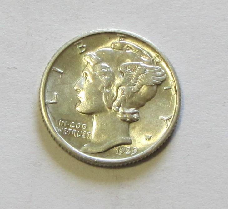 HIGH  GRADE 1939-D MERCURY DIME