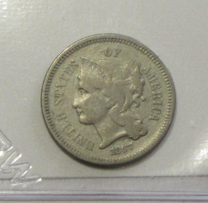 1867 3 CENT PIECE