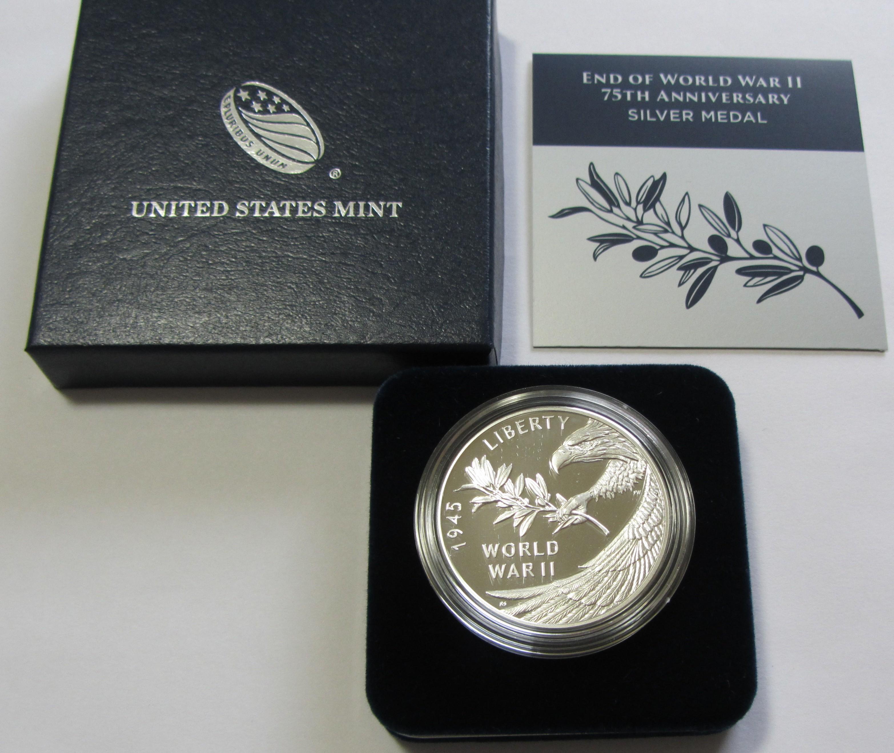 JUST RELEASED 2020 WORLD WAR II PROOF SILVER MEDAL