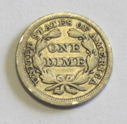 1856 SEATED DIME BETTER DATE