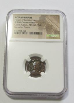 Ancient Roman coin House of Constantine NGC high grade