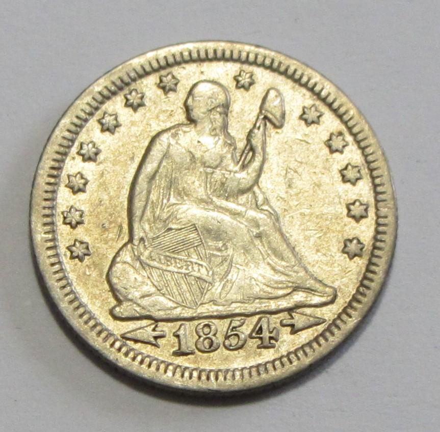 1854 SEATED QUARTER