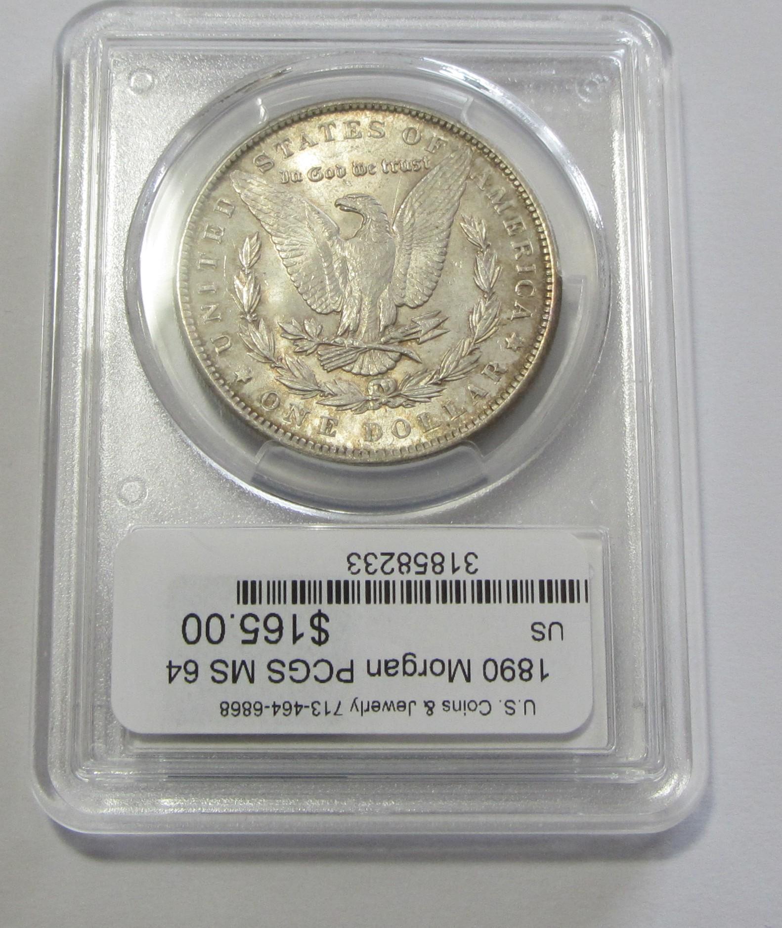 $1 1890 MORGAN PCGS MS 64