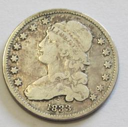 1833 CAPPED BUST QUARTER