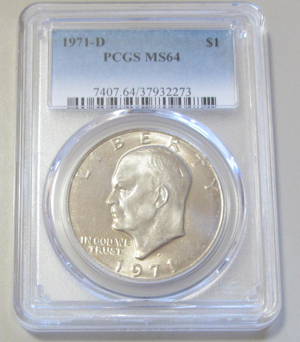 1971-D $1 IKE PCGS 64