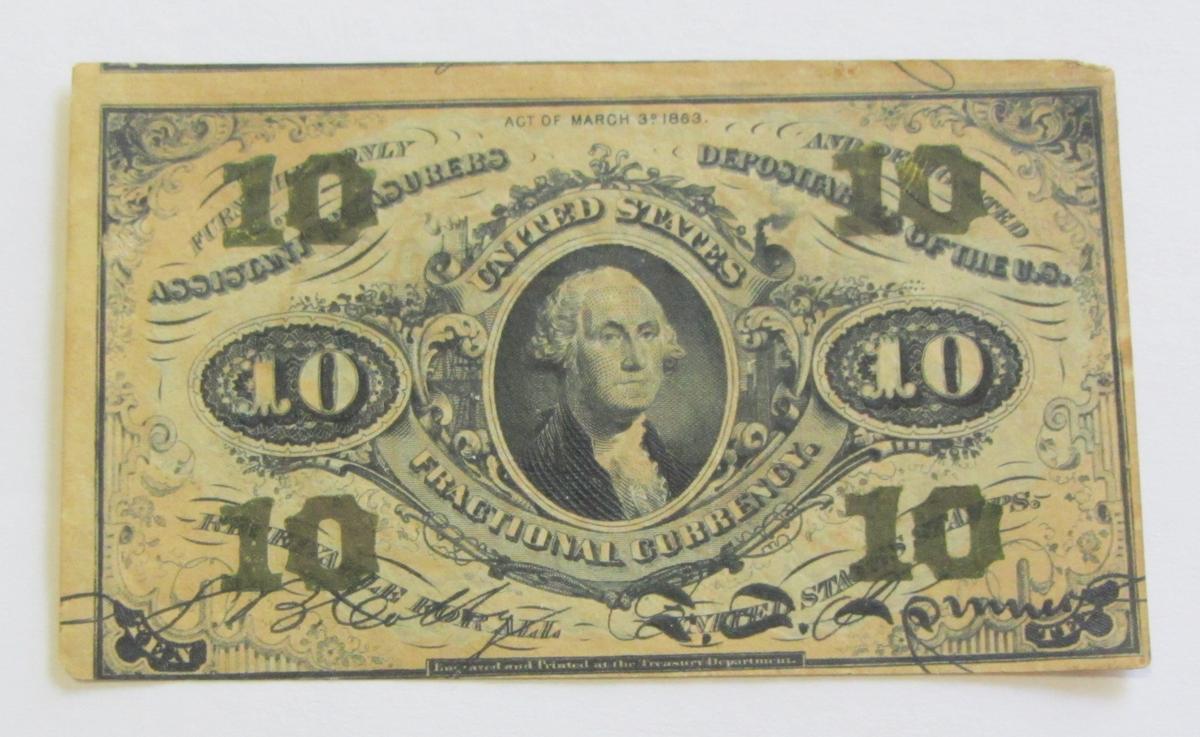 10 CENT FRACTIONAL CURRENCY THIRD ISSUE