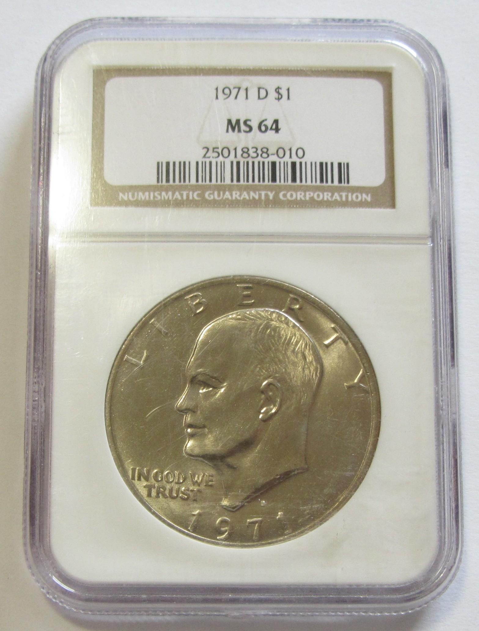 $1 1971-D IKE NGC 64