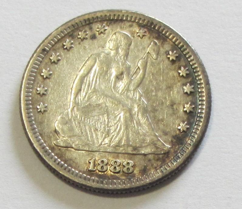 1888-S SEATED QUARTER