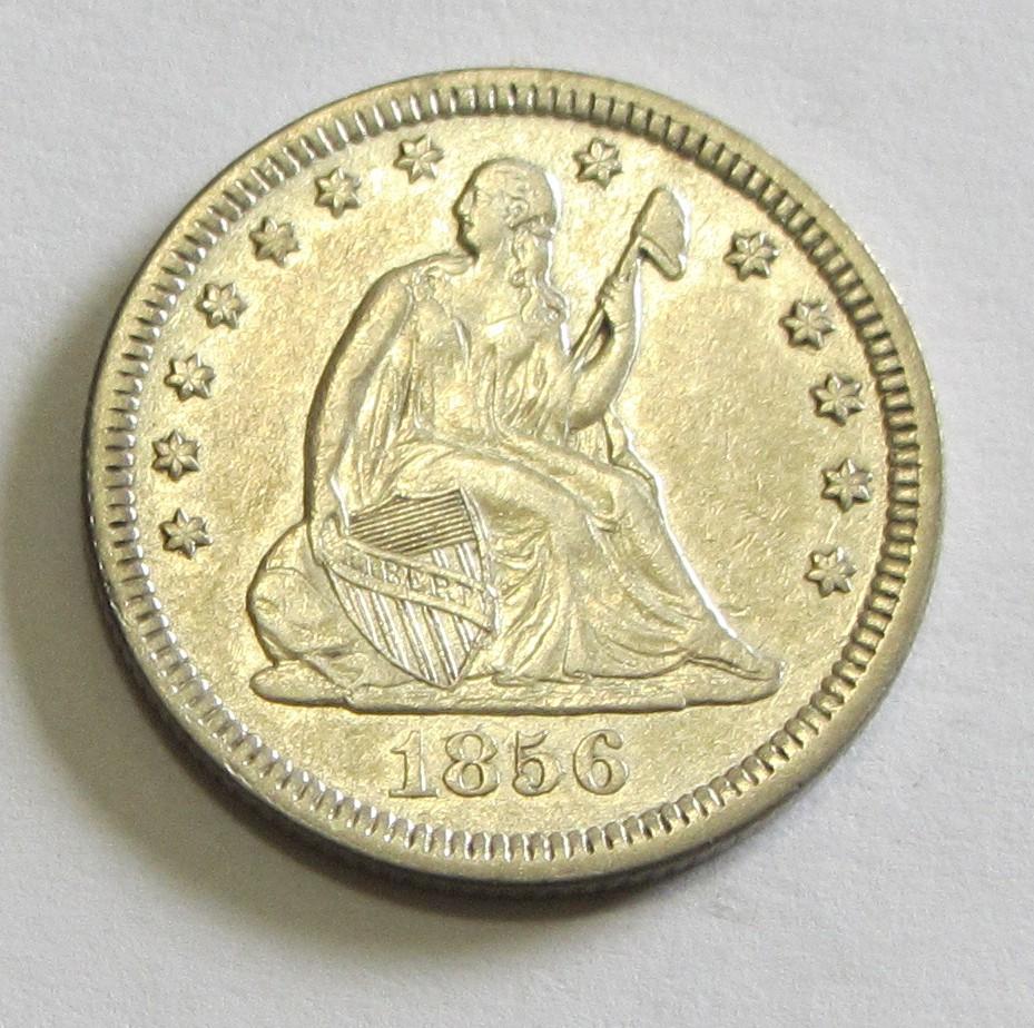 1856 HIGH GRADE SEATED QUARTER