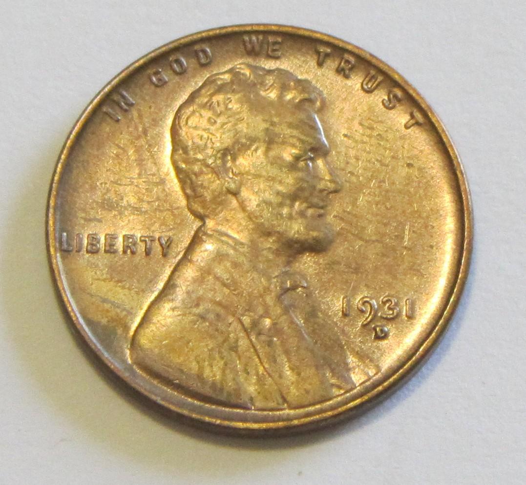 1931-D RED WHEAT CENT UNC