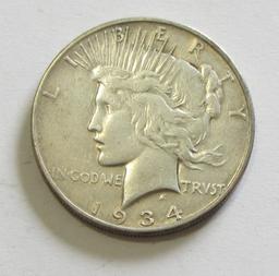 $1 1934-S BETTER DATE PEACE SILVER DOLLAR