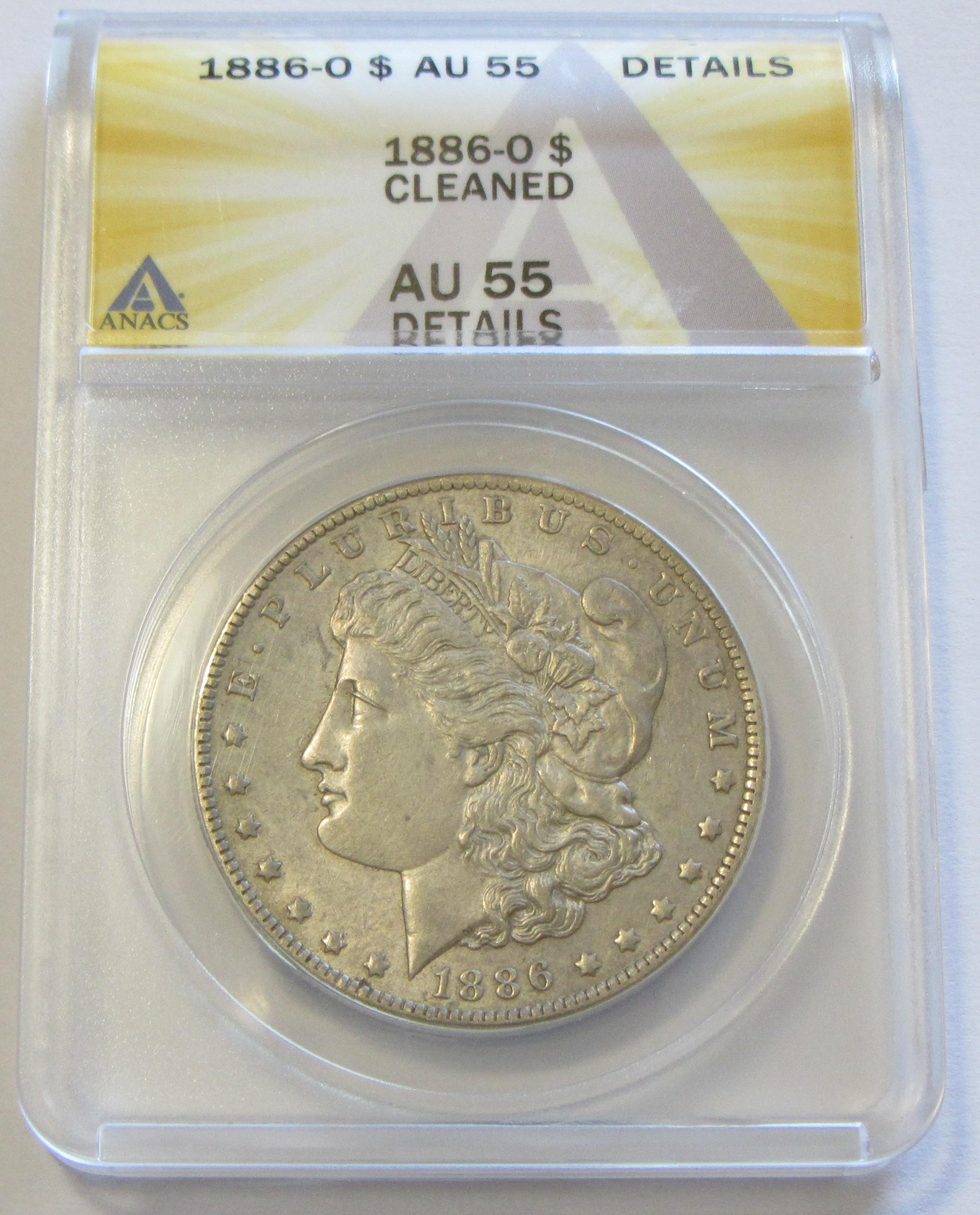 $1 1886-O MORGAN ANACS AU