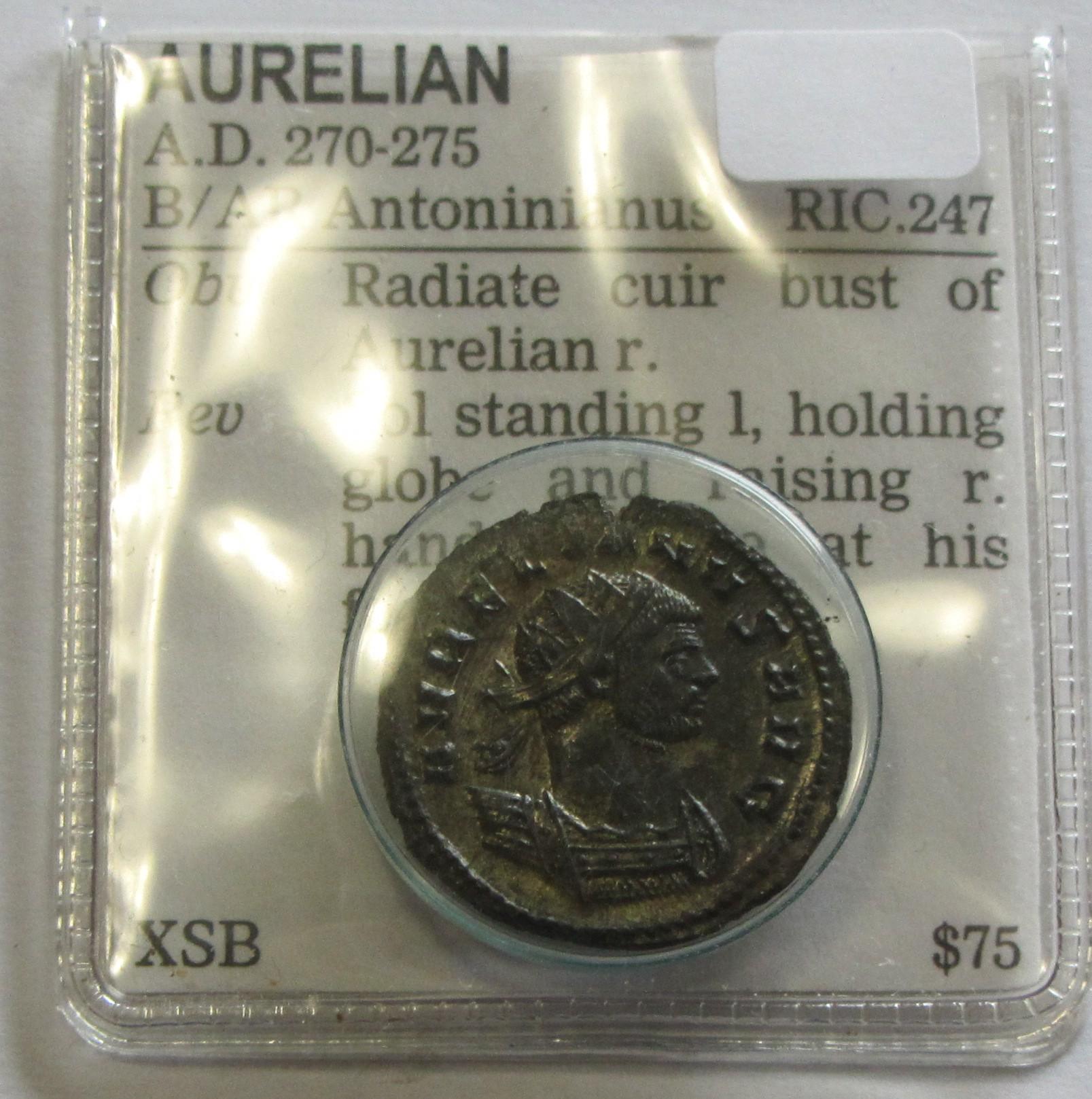 AURELIAN 270 AD ANCIENT ROMAN COIN SHARP DETAILS