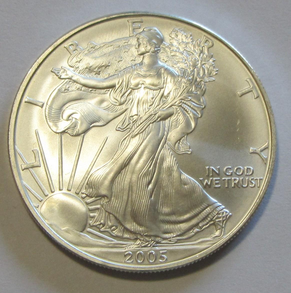 2005 $1 SILVER AMERICAN EAGLE BRILLIANT UNCIRCULATED