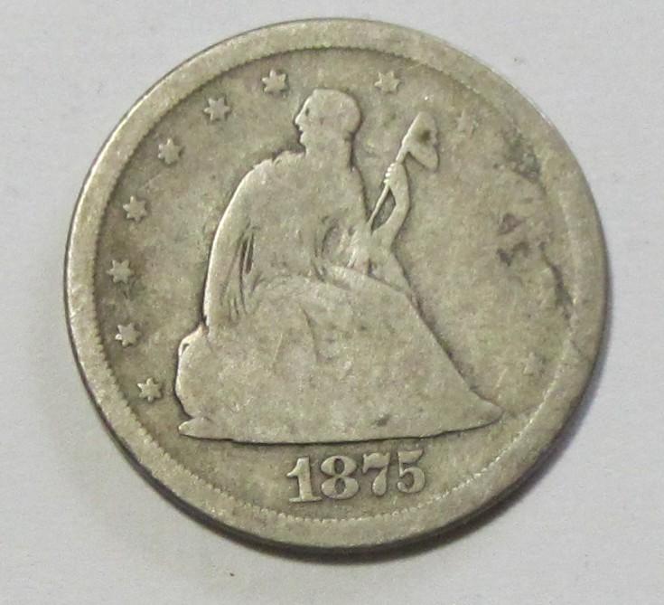 1875-S SEATED 20 CENT PIECE