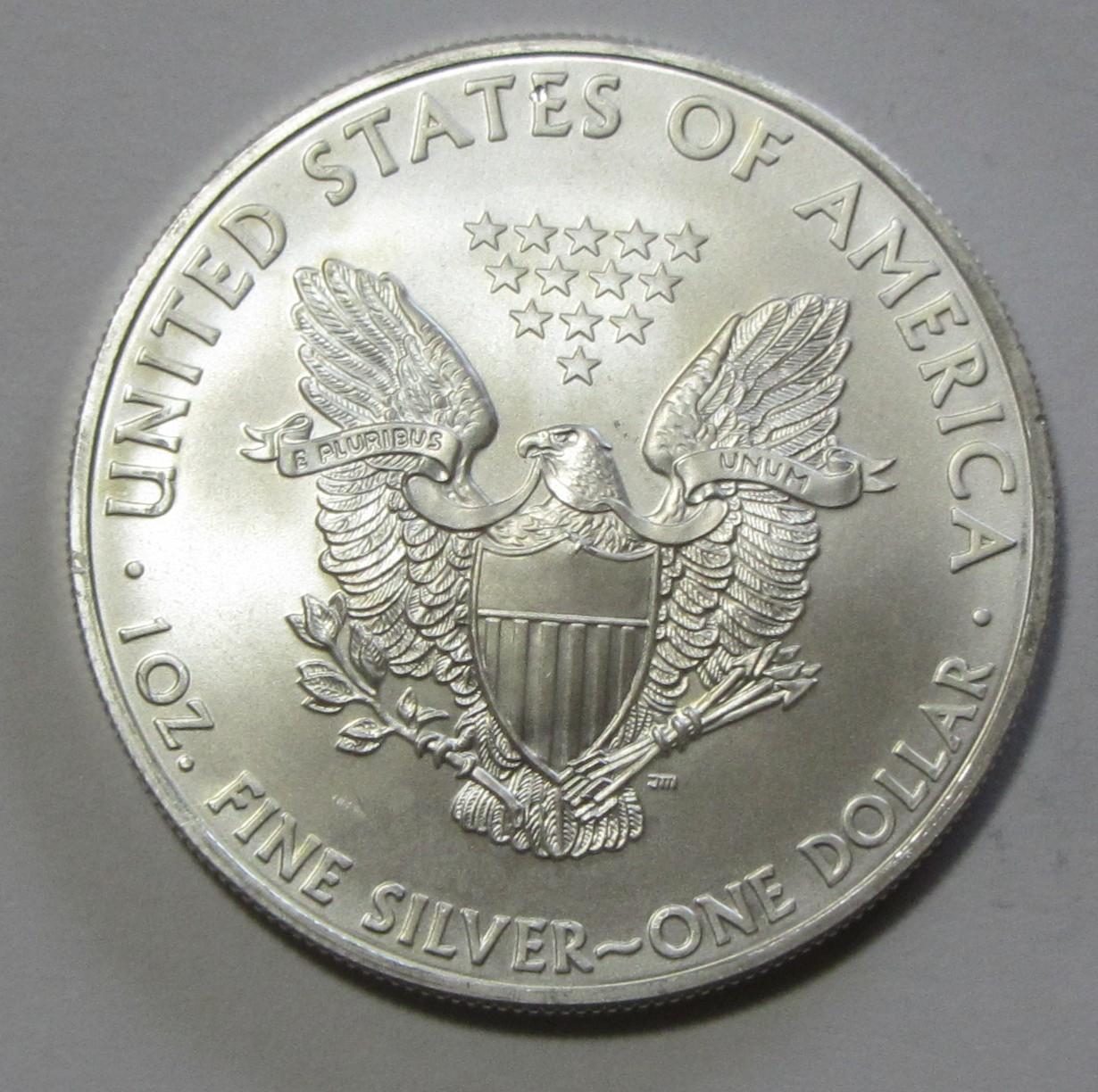 2008 SILVER AMERICAN EAGLE $1 .999