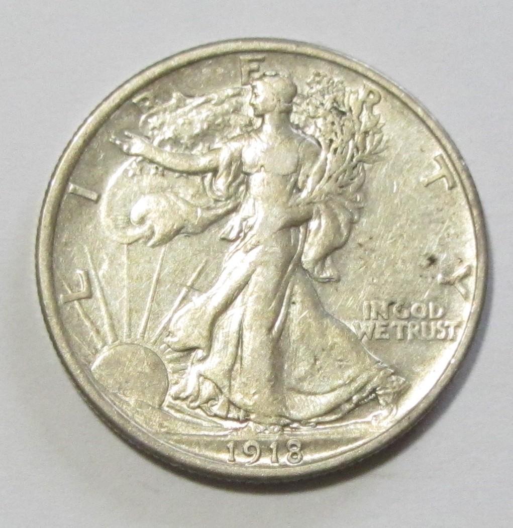 1918 WALKING LIBERTY HALF TOUGH DATE AND GRADE