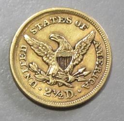 1857 GOLD $2.5 QUARTER LIBERTY EAGLE