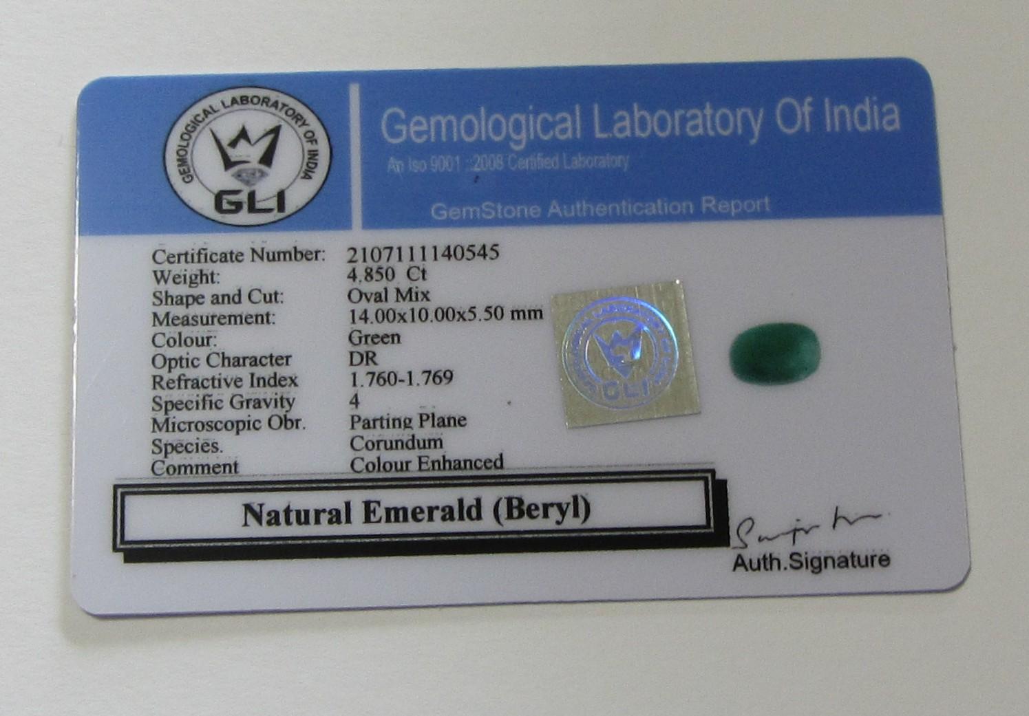 4.85 CT EMERALD