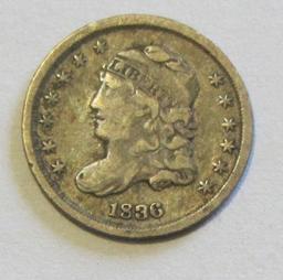 1836 CAPPED BUST HALF DIME