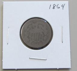 1864 2 CENT PIECE