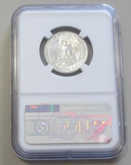 1948-D GEM WASHINGTON QUARTER NGC MS 65