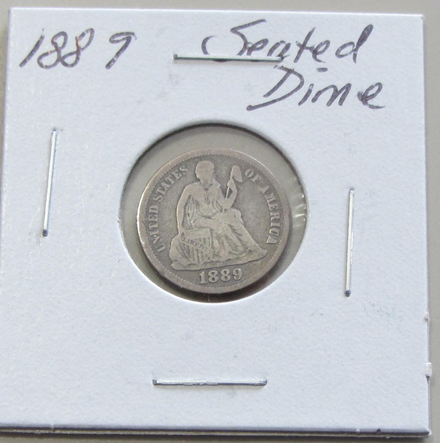 1889 SEATED DIME