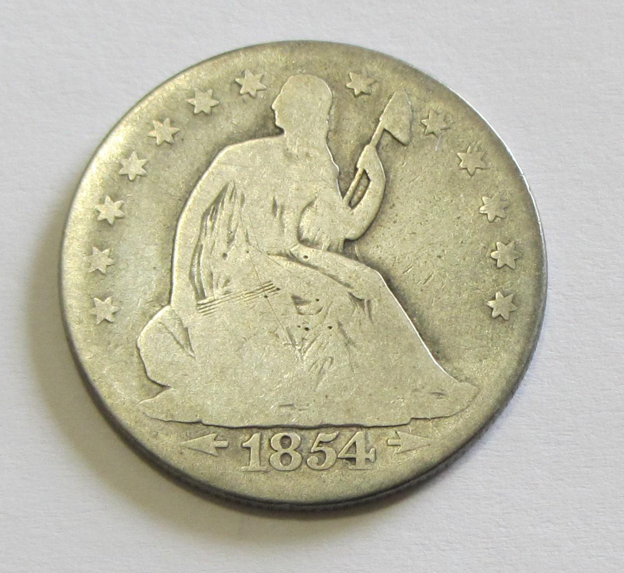 1854-O ARROWS SEATED HALF