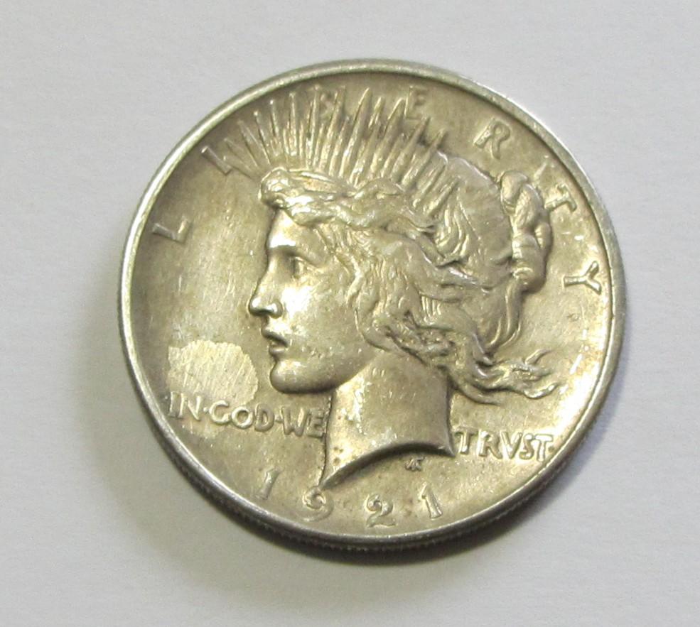 $1 KEY DATE 1921 PEACE SILVER DOLLAR