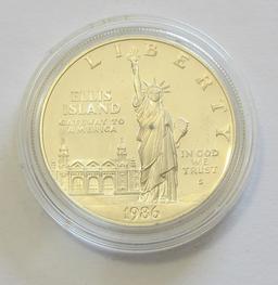 1986 SILVER ELLIS ISLAND $1