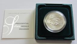 SILVER PRESIDENTIAL MEDAL POLK .9999 1 OUNCE U.S. MINT HAD THESE FOR SALE A