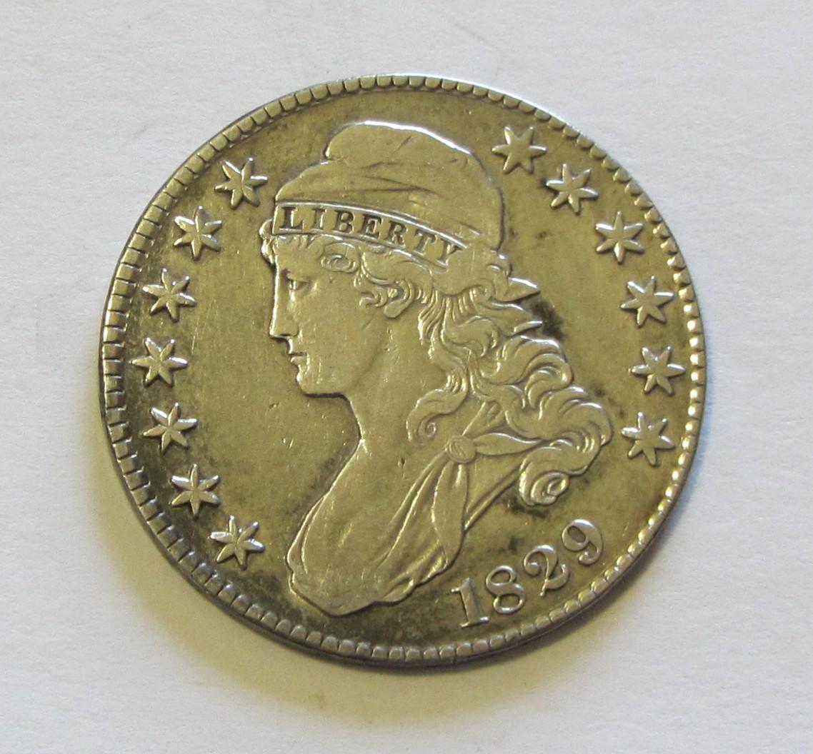 1829 BUST HALF