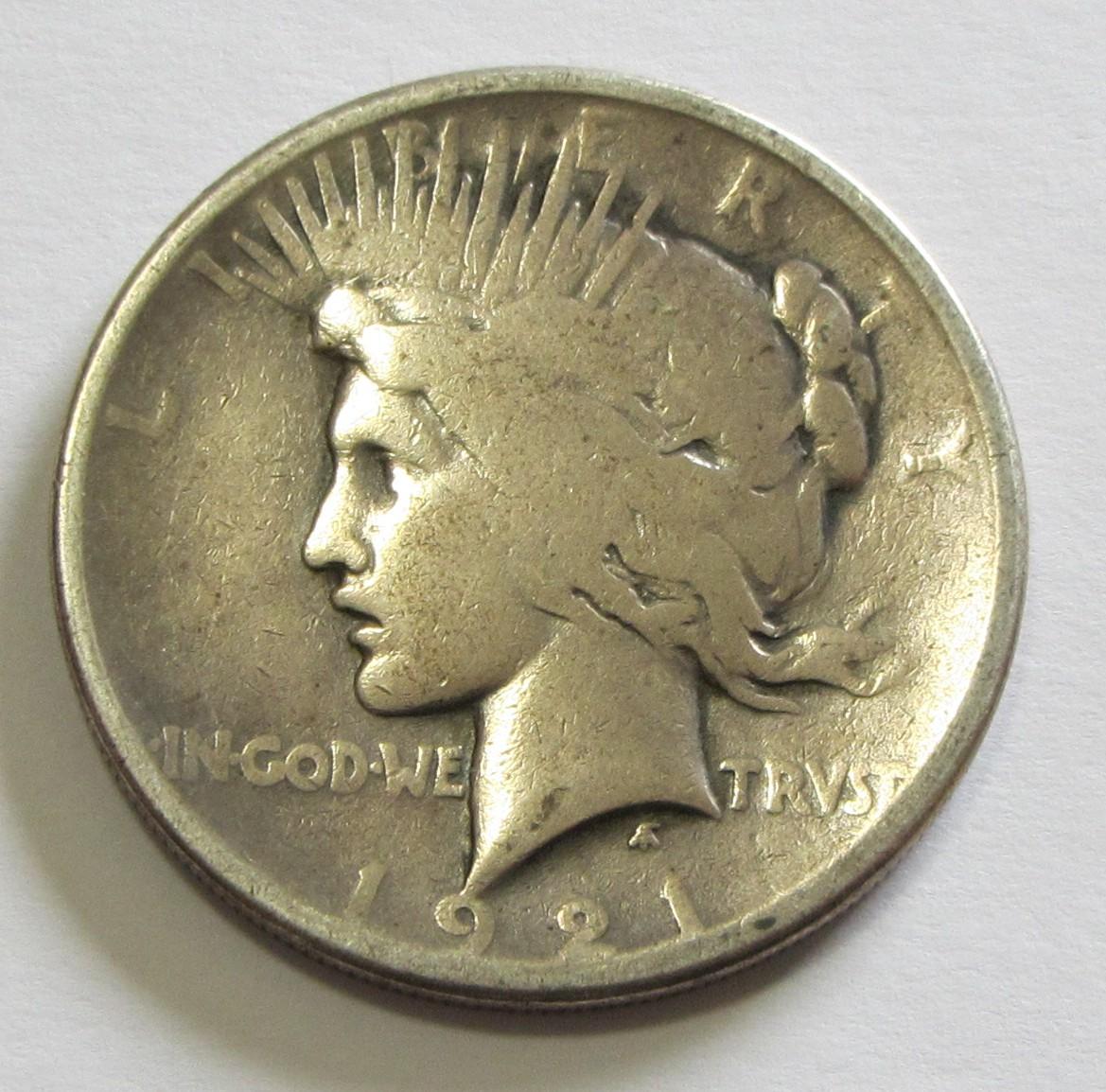 KEY DATE $1 1921 PEACE DOLLAR