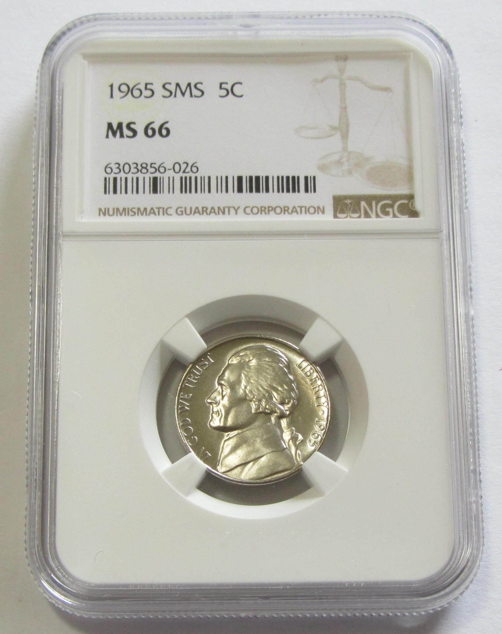 1965 SMS NICKEL NGC 66