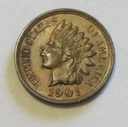 UNCIRCULATED 1901 INDIAN HEAD CENT