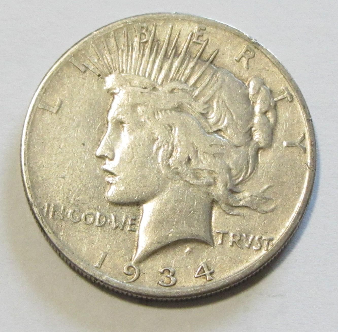 $1 1934-S PEACE SILVER DOLLAR NICE DATE