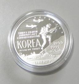 $1 KOREA SILVER COMMEMORATIVE