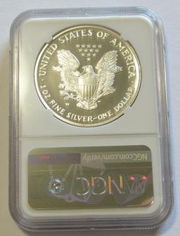 $1 2004-W SILVER PROOF EAGLE NGC 69