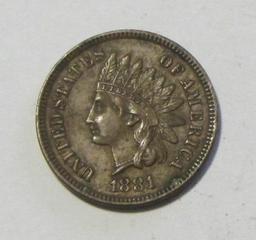 1881 HIGH GRADE INDIAN HEAD CENT