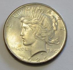 BU $1 1925 PEACE DOLLAR