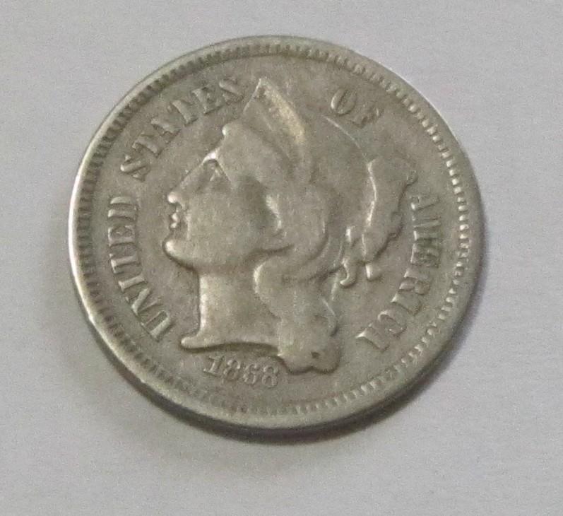 1868 3 CENT PIECE