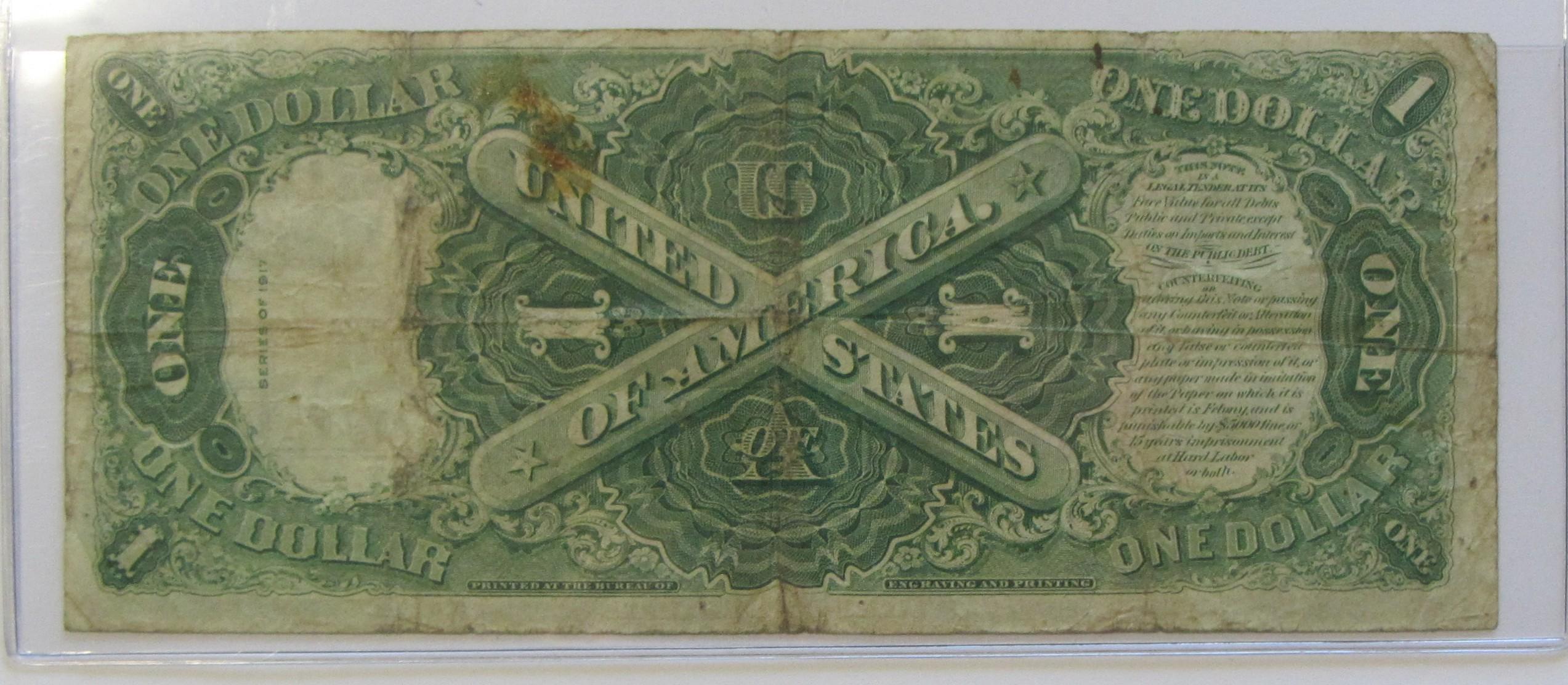 $1 1917 LARGE LEGAL TENDER