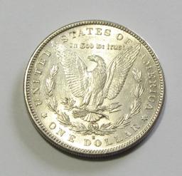 BU $1 1890-S MORGAN SILVER DOLLAR