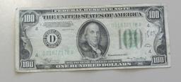 $100 FEDERAL RESERVE NOTE 1934 2178